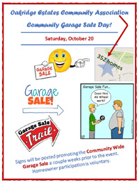 Flyer for Community Garage Sale 2018