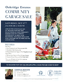 Flyer for Community Garage Sale 2026