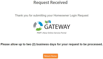 Response to Create Login Request